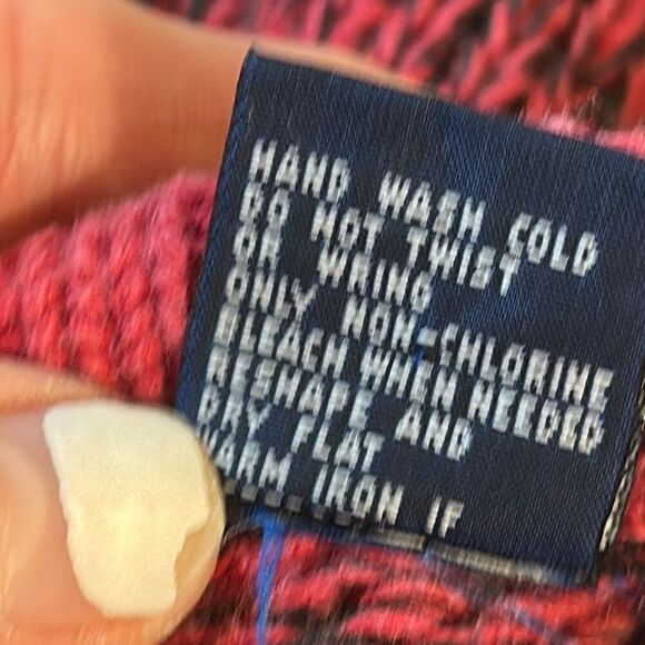 Best American Clothing Co. Sweater Mens Red Plaid L Large Ramie Cotton Blend - Picture 6 of 6